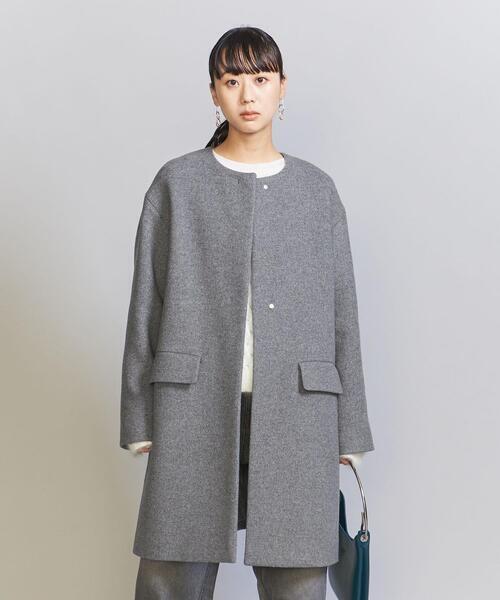 BEAUTY&YOUTH UNITED ARROWS MANTECO ミドル ノーカラーコート