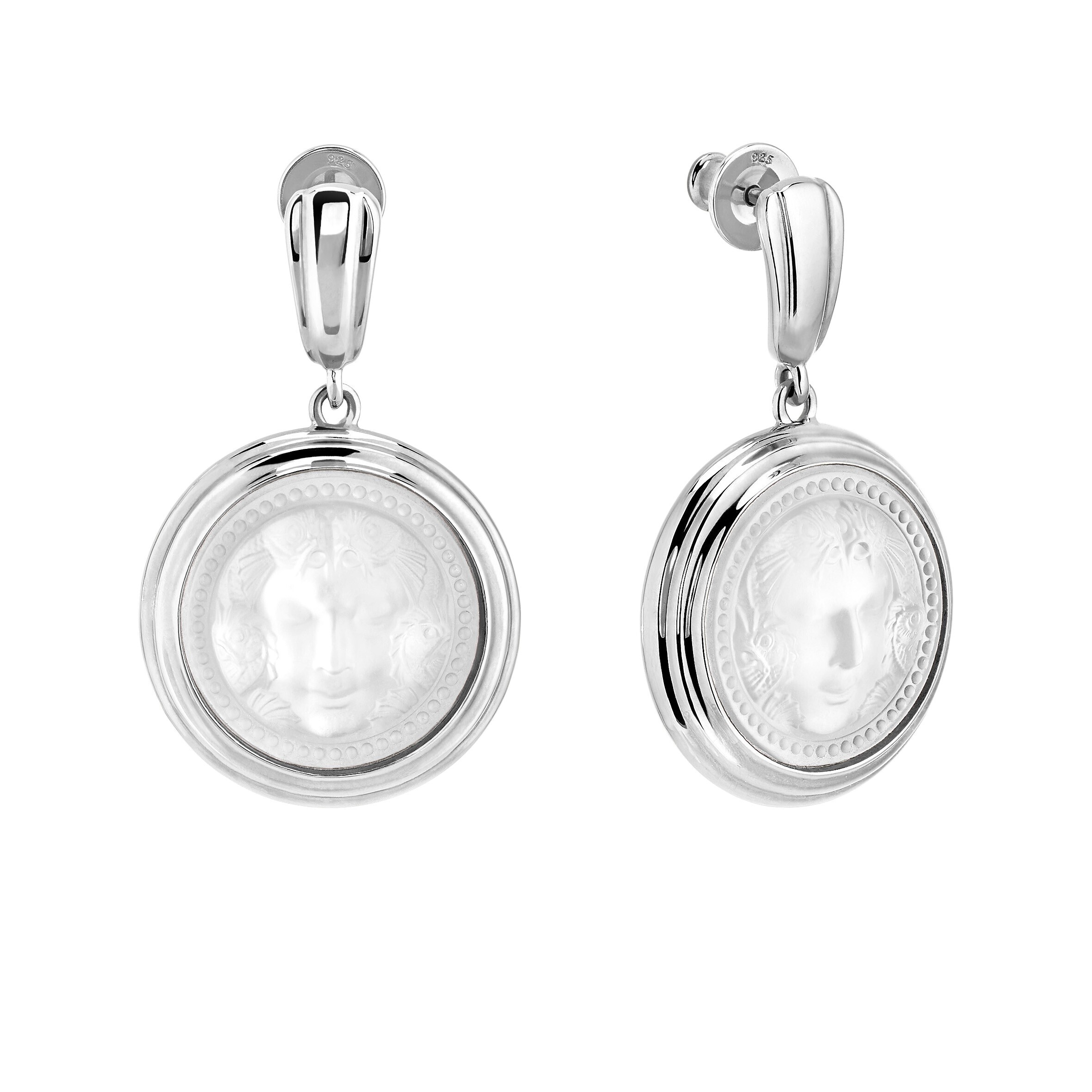LALIQUE アレトゥーズ ラウンド ピアス