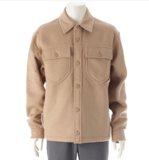 LOUIS VUITTON 24SS カシミヤ シルク ダブルフェイス オーバーサイズ 裏地モノグラム ジャケット シャツ トップス