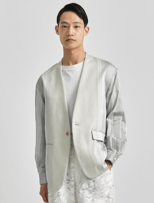 TAAKK NO COLLAR JACKET