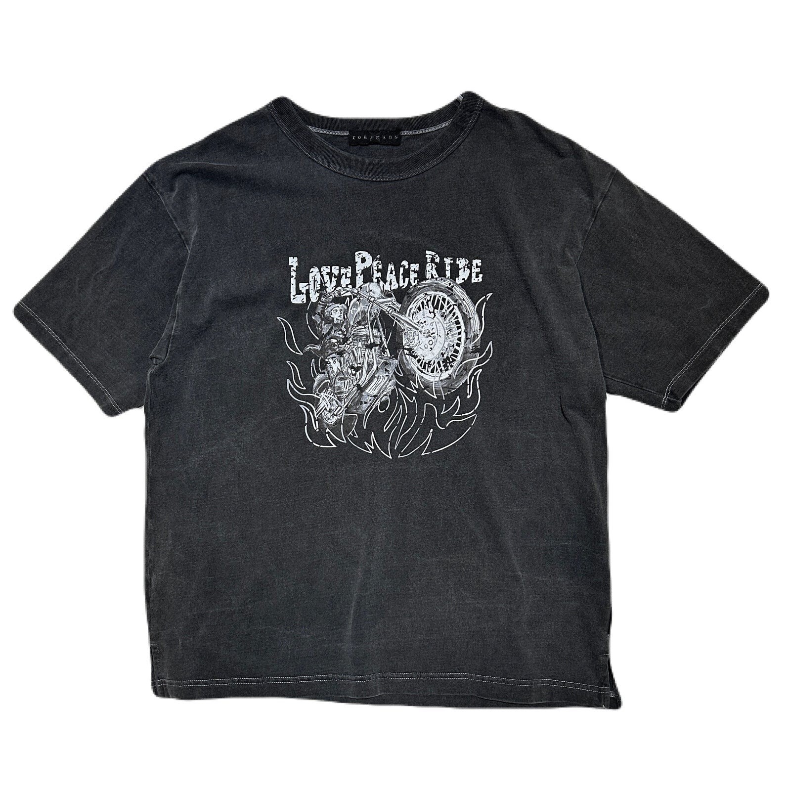 roarguns PIGMENT DYE BIKER T-SHIRT
