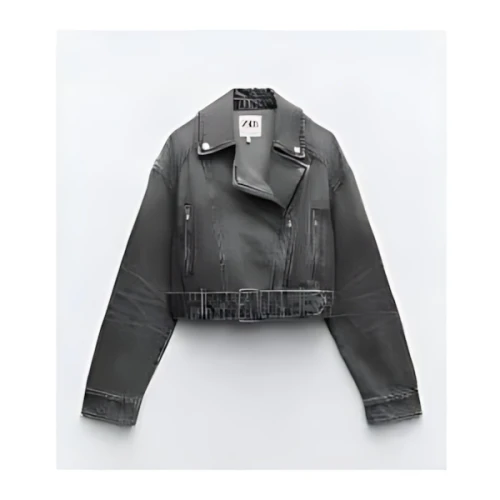 ZARA TRF デニム バイカージャケット