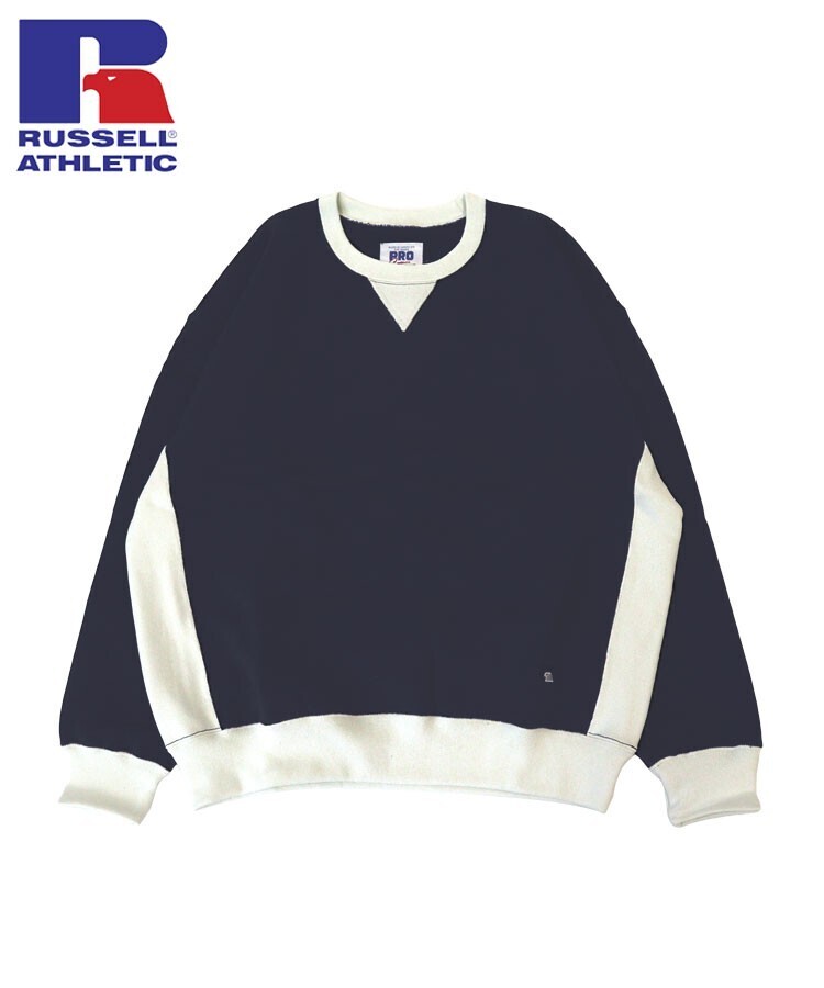 RUSSELL ATHLETIC PRO COTTON LOOP BACK TERRY SWEAT CREW SHIRT
