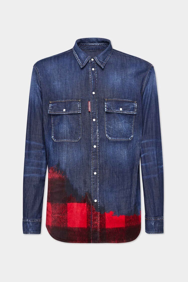 DSQUARED2 CANADIAN JACK WASH RELAX DAN SHIRT