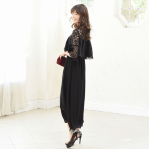 RUIRUE BOUTIQUE RUIRUE BOUTIQUE/【U621】/レーススリーブロングワンピース