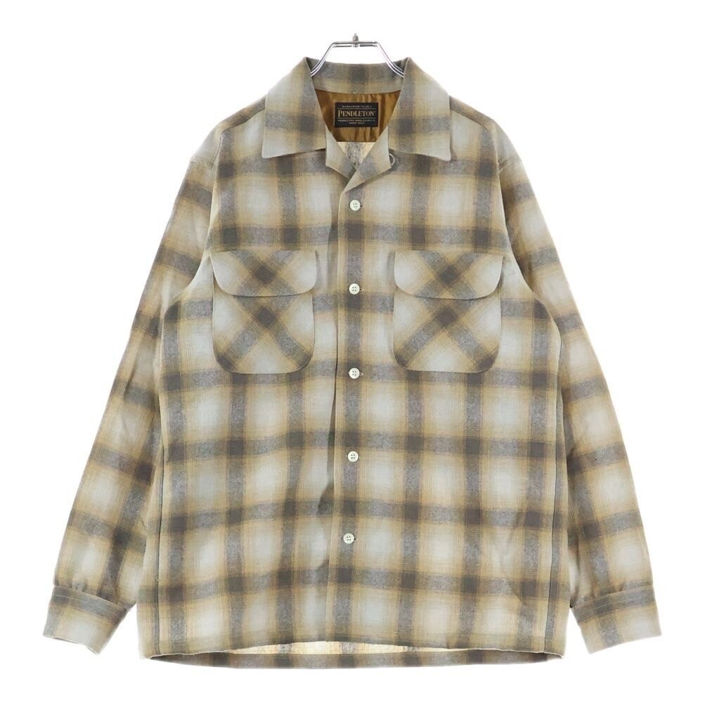 PENDLETON ×SubCulture ×BerBerJin  日本製 オンブレチェック オープンカラー長袖シャツ