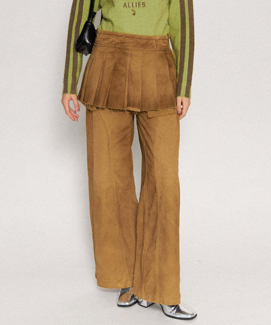 Maison special Pleated Skirt Layered Pants