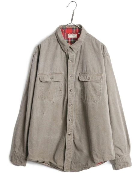 LLBEAN コットン ダック 長袖 シャツ