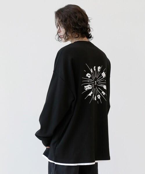 minsobi レタリングレイヤードTシャツ
