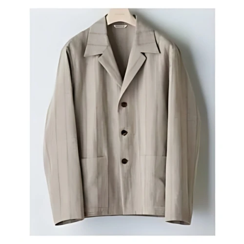 AURALEE LINEN WOOL SILK SHARK SKIN SHIRTS JACKET