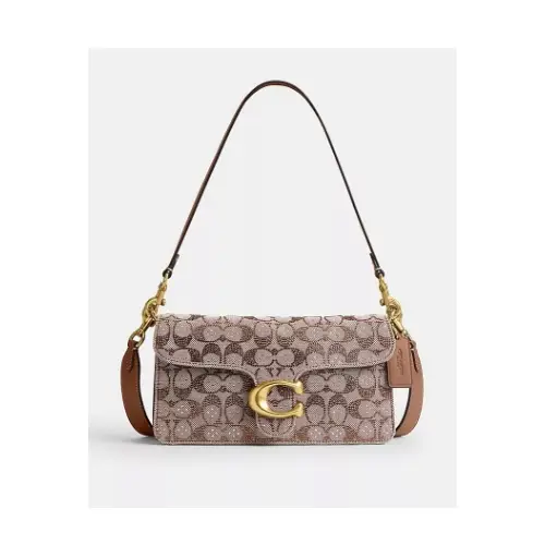 COACH TABBY SHOULDER BAG 26 IN CRYSTAL SIGNATURE JACQUARD