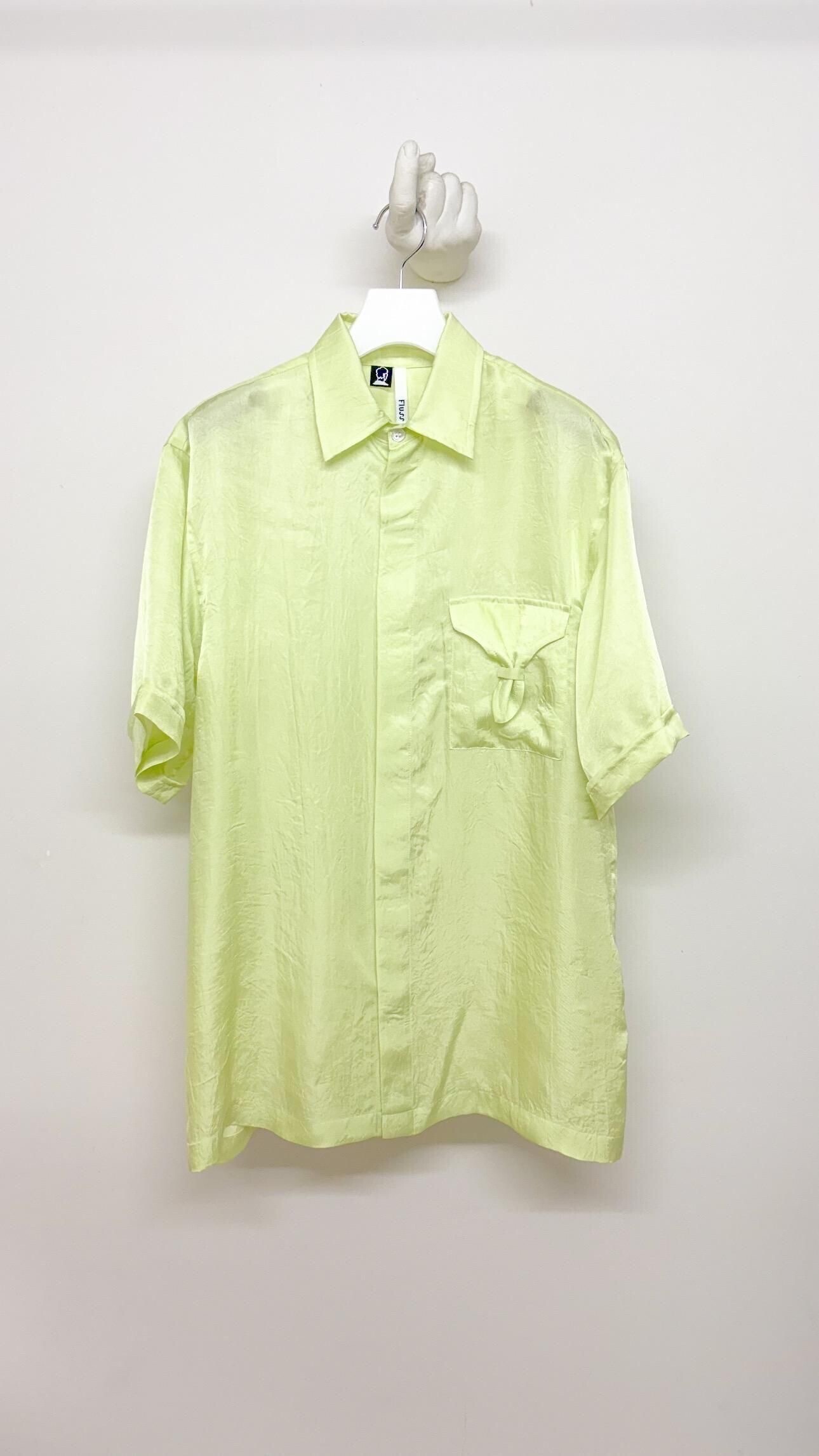 fluss GATHERED FLAP POCKET HALF SLEEVE SHIRTS