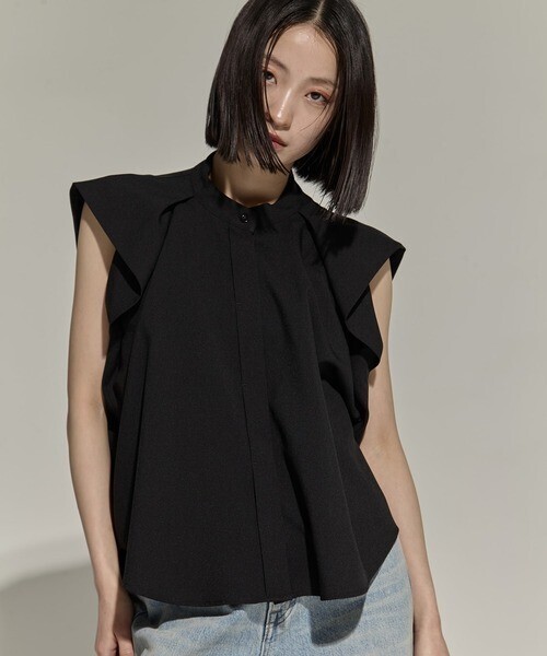 STUDIOUS French Sleeve Drape Shirt