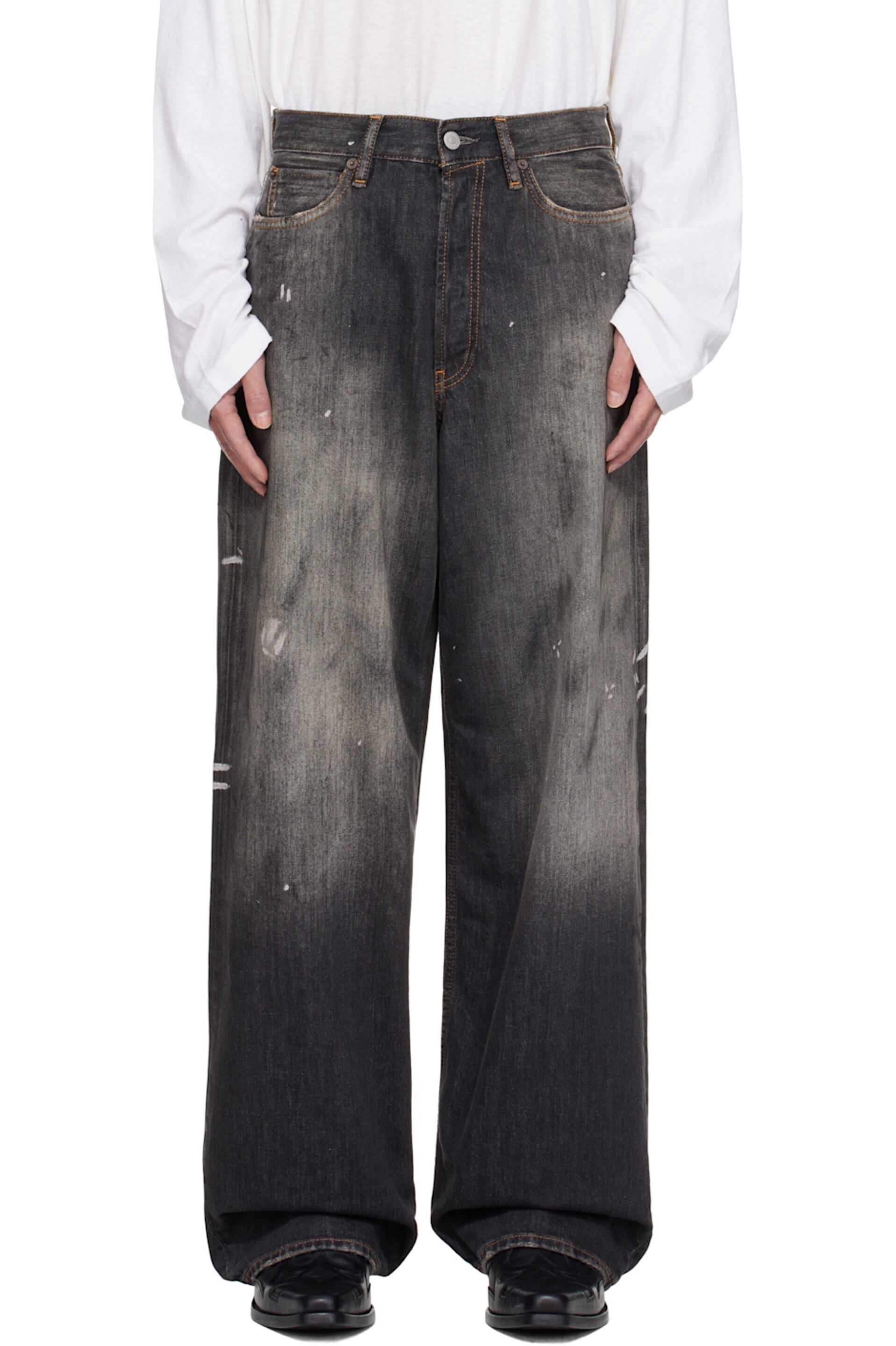 Acne Studios ブラック 1981 ルーズフィット ジーンズ