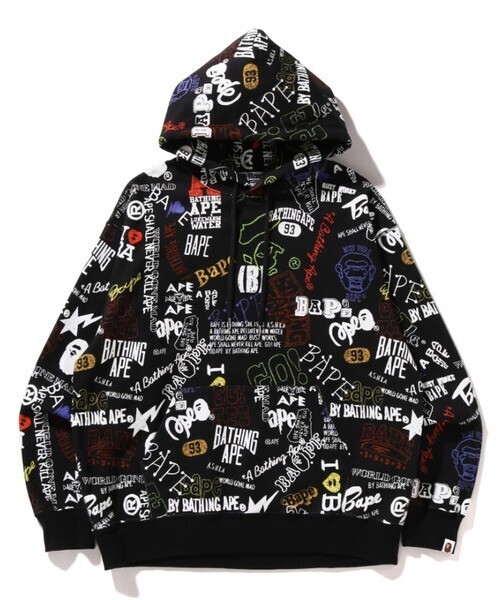 A BATHING APE HAND DRAW PULLOVER HOODIE M