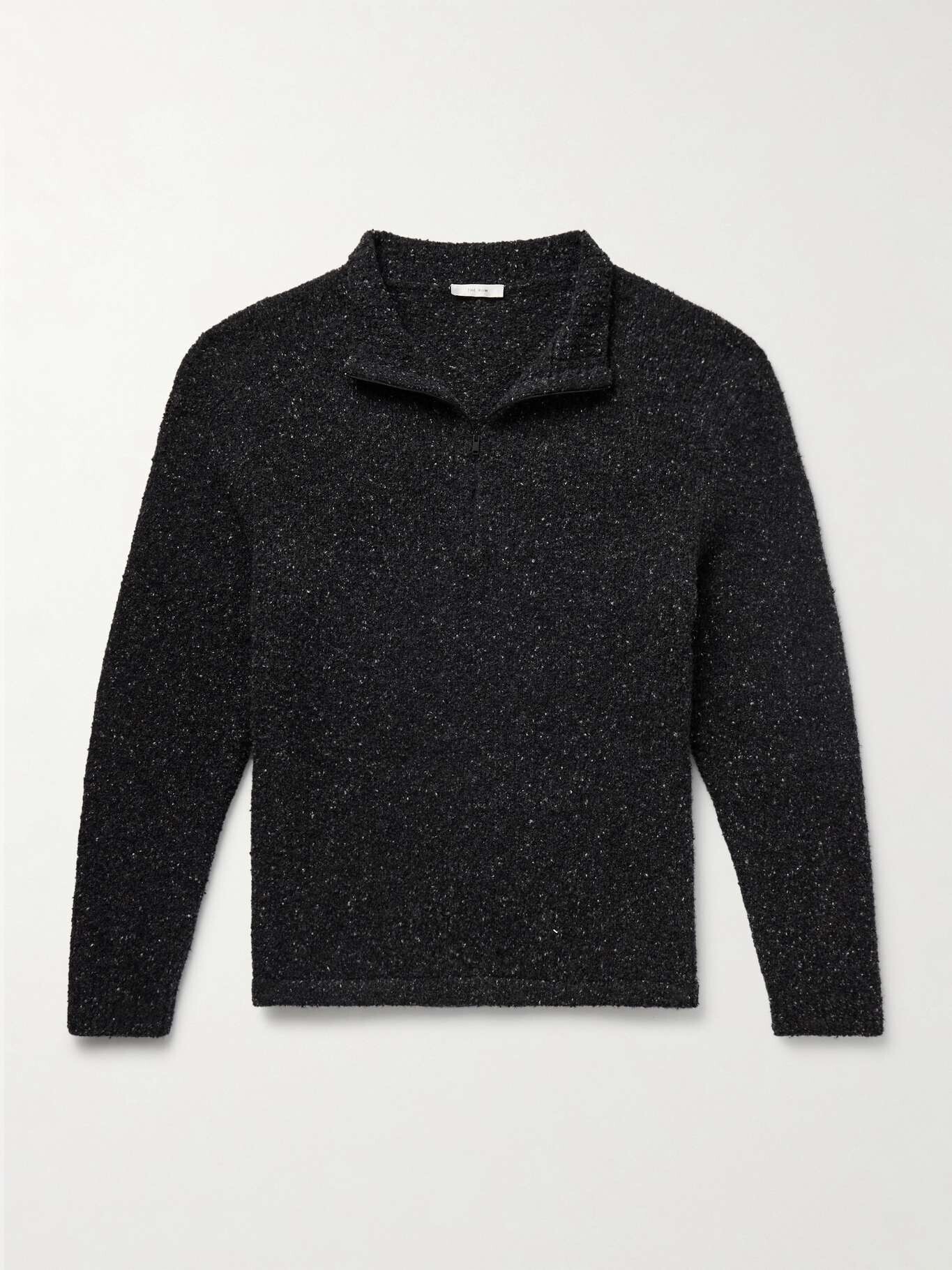 THE Row Cusko Cashmere-Blend Bouclé Half-Zip Sweater