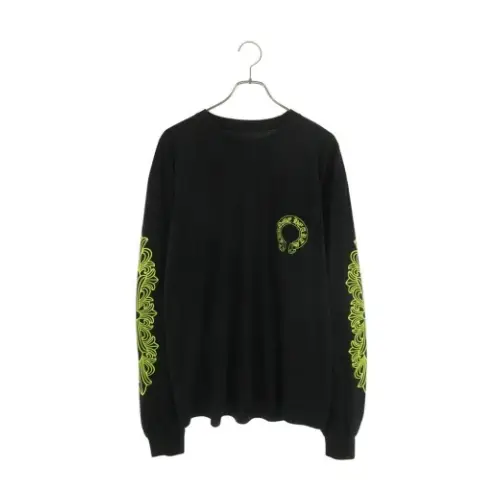 Chrome Hearts フローラルバックホースシュープリント長袖カットソー