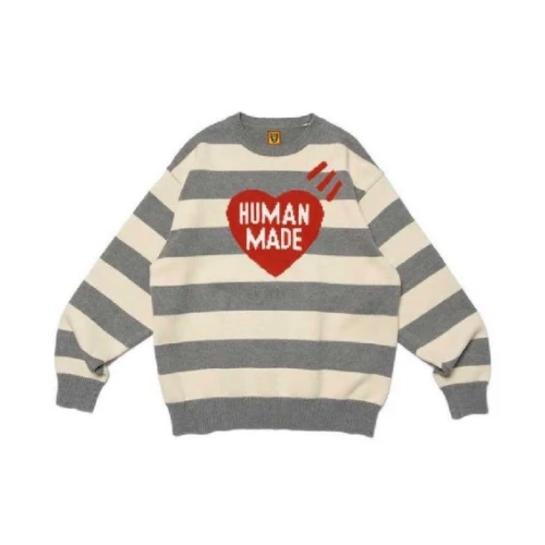 HUMAN MADE Striped Heart Knit Sweater