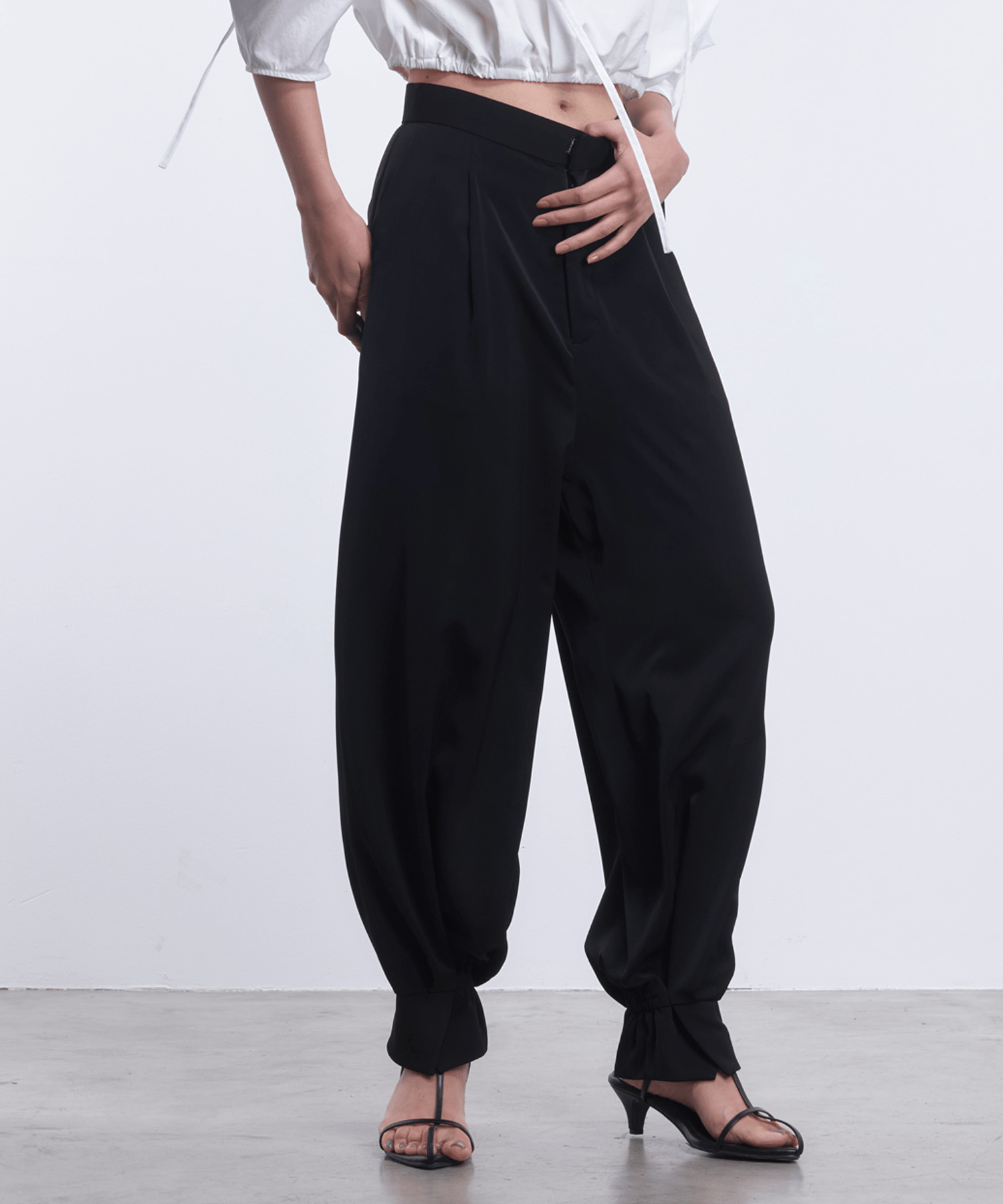 LAEMUSE DESIGN HEM BALLOON PANTS