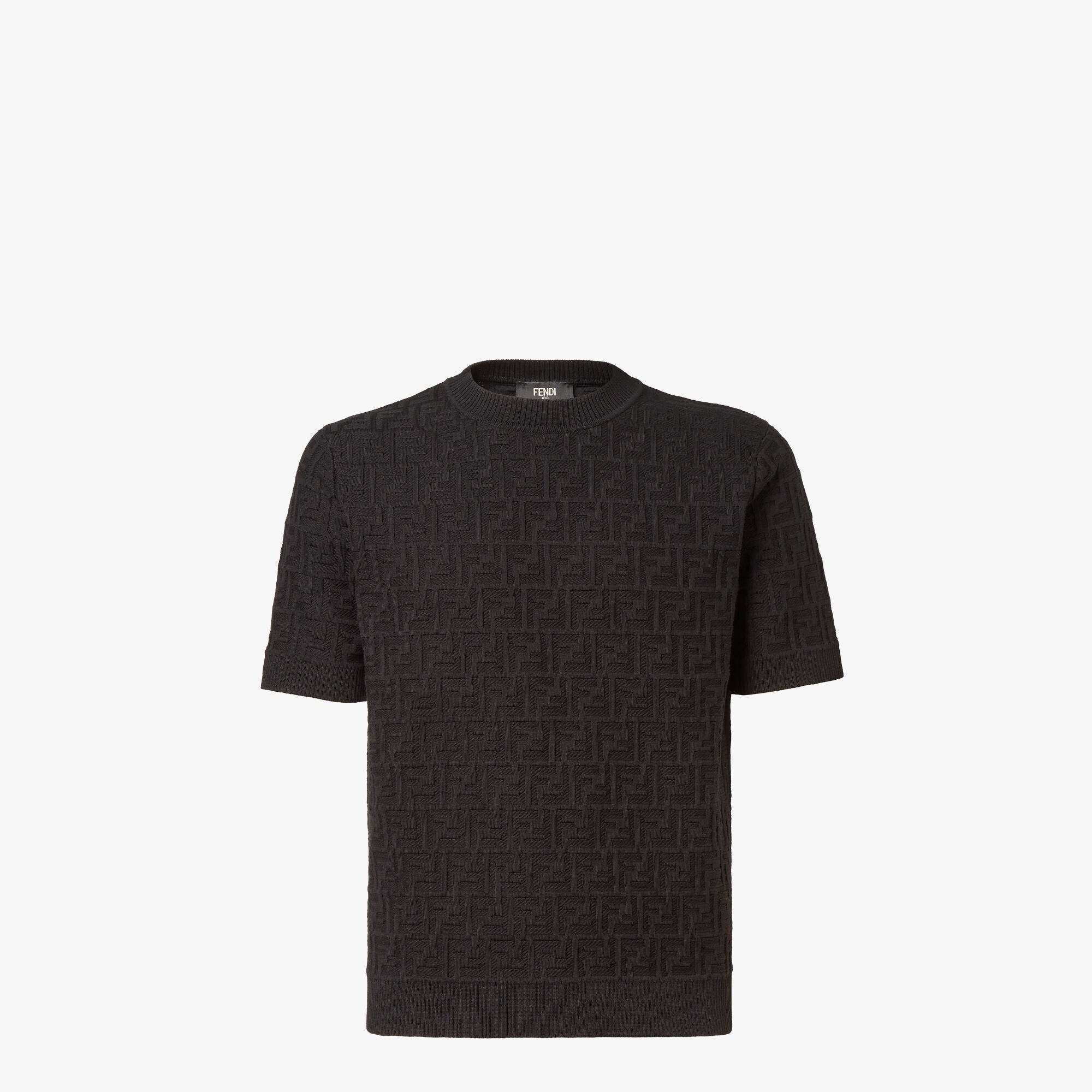 FENDI ブラック FF コットン セーター