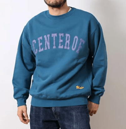 BARNS OUTFITTERS アスレチック クルー スウェット "CENTER OF"