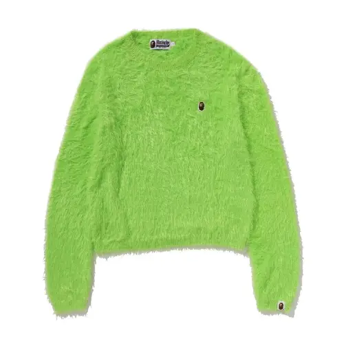 A BATHING APE ONE POINT SHAGGY SWEATER