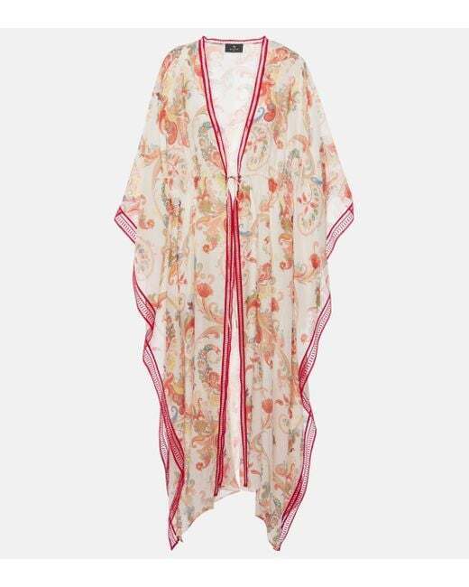 ETRO Etro Women's Embroidered Paisley Cotton And Silk Kaftan