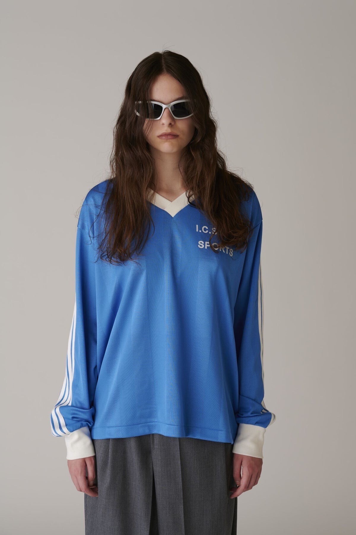 INSCRIRE Stripe Uniform V neck Tee