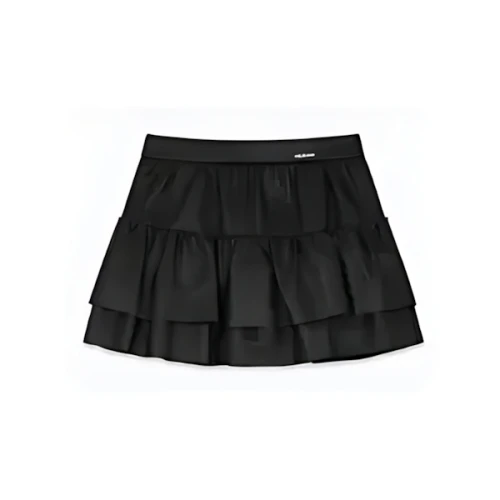 WE11DONE Leather frill skirt