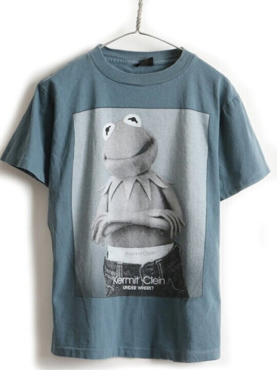 Vintage 90's ★ Kermit Clein カーミット クライン パロディー プリント 半袖 Tシャツ