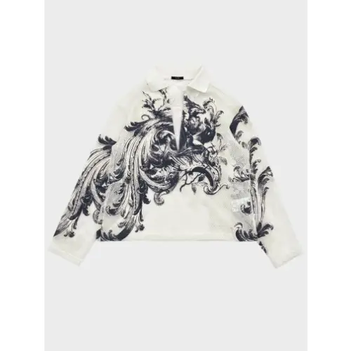 TAAKK EUROPEAN MOTIF MESH SKIPPER SHIRT