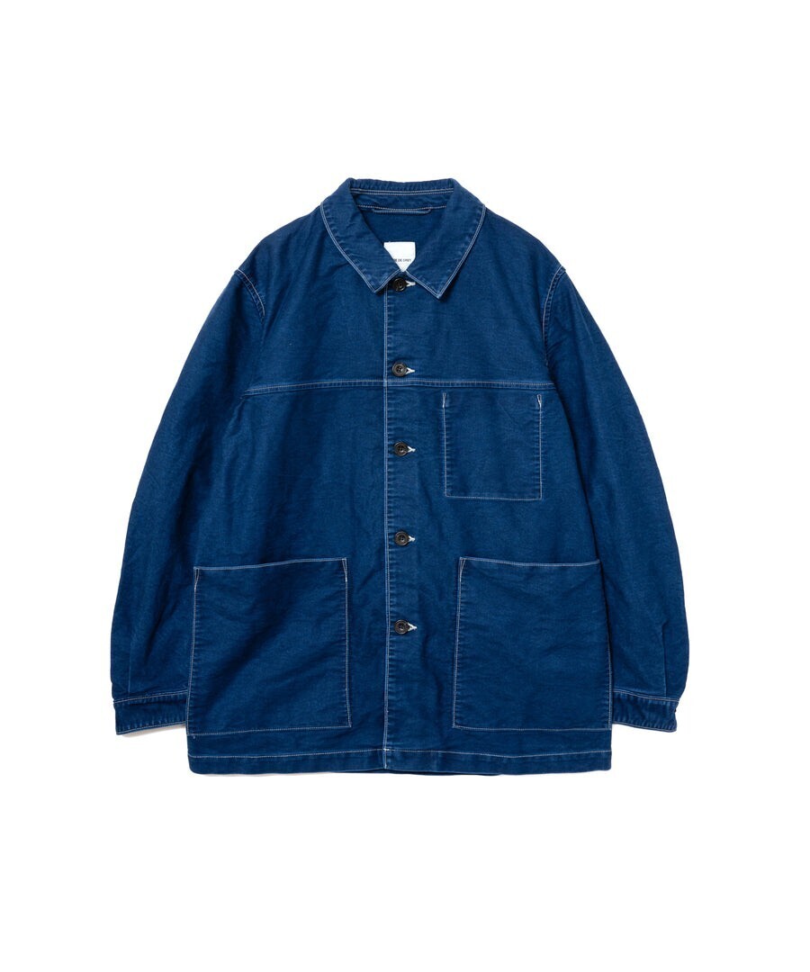 SAGE DE CRET インディゴモールスキンカバーオールジャケット