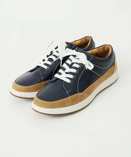 MK MICHEL KLEIN HOMME レザータッチスニーカー