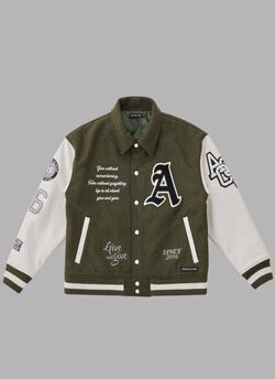 ALWAYS OUT OF STOCK CRAZY PATCH VARSITY JACKET