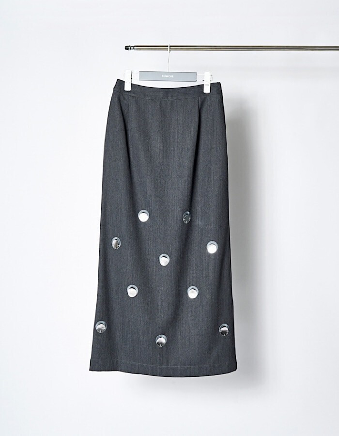 RUMCHE Dot Mirror Skirt