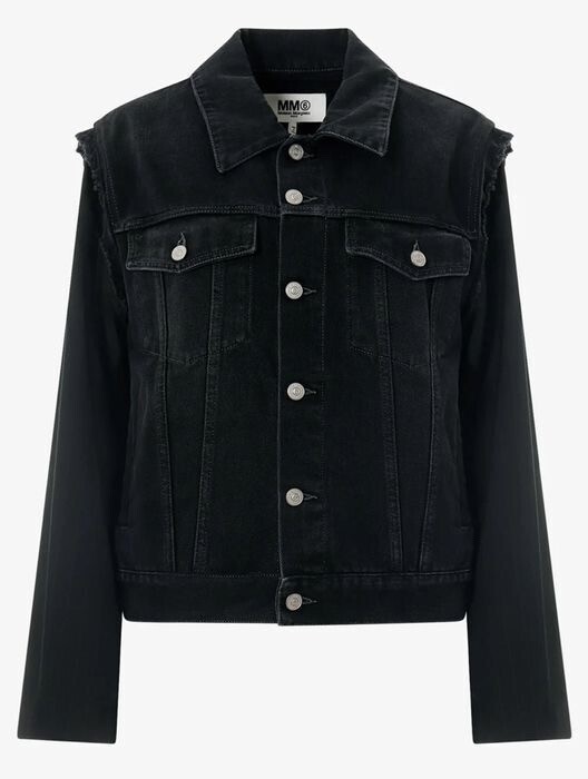 MM6 Maison Margiela ロゴ コットン ブラックデニムジャケット