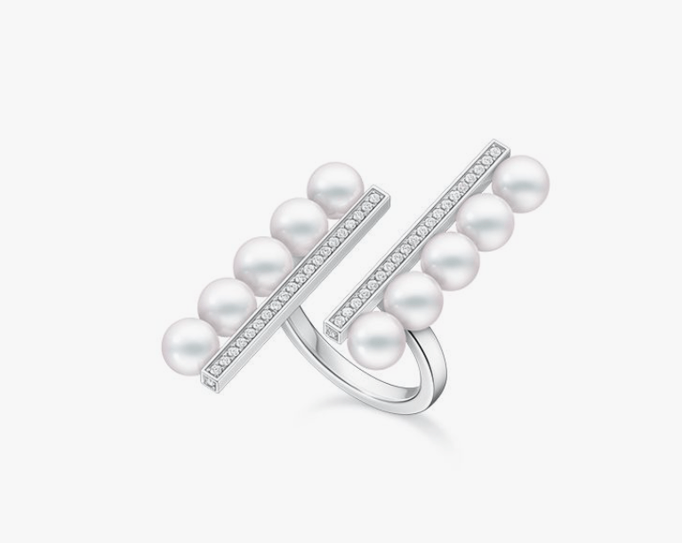 TASAKI バランス パラレル ダイヤモンド パヴェ リング
