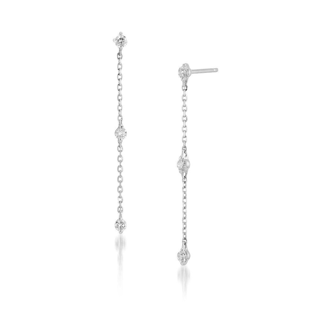 STAR JEWELRY Pt950 ピアス DIAMOND STATION PIERCED EARRINGS