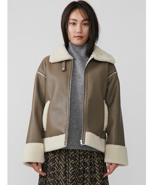 TONAL フェイクレザーボンディングブルゾン