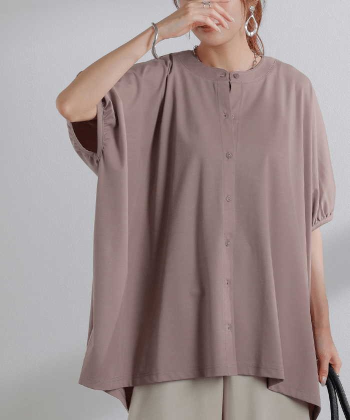 HUG.U シャツ以上カーデ未満多機能シャツ【f599】