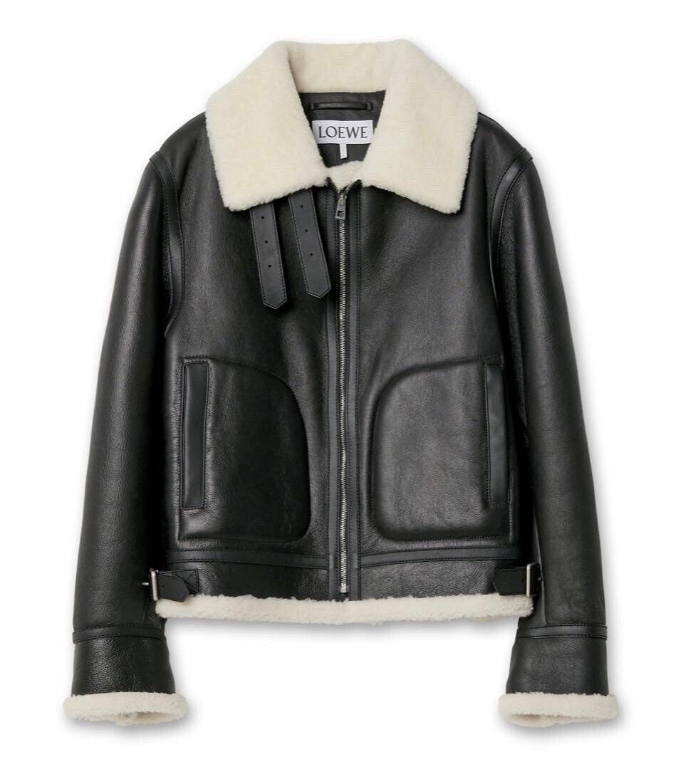 LOEWE ボア ムートン レザー　ジャケット