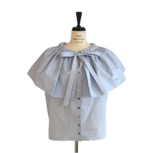 HONEY MI HONEY balloon collar ribbon blouse