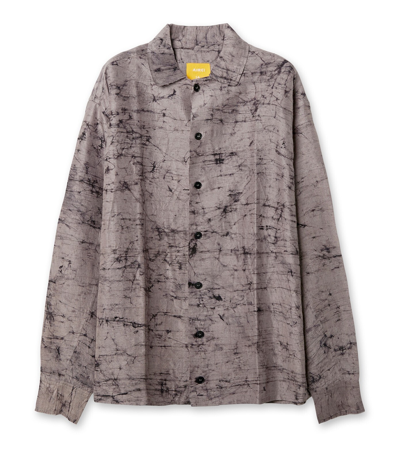 AIREI MEN SILK BATIK BUTTON UP SHIRT WOVEN