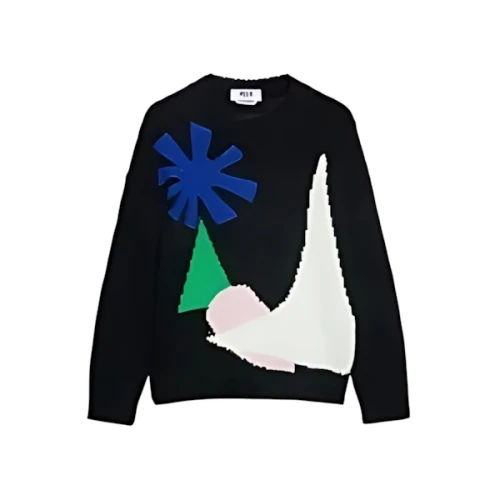 MSGM Cotton sweater with "La Vedetta" motif
