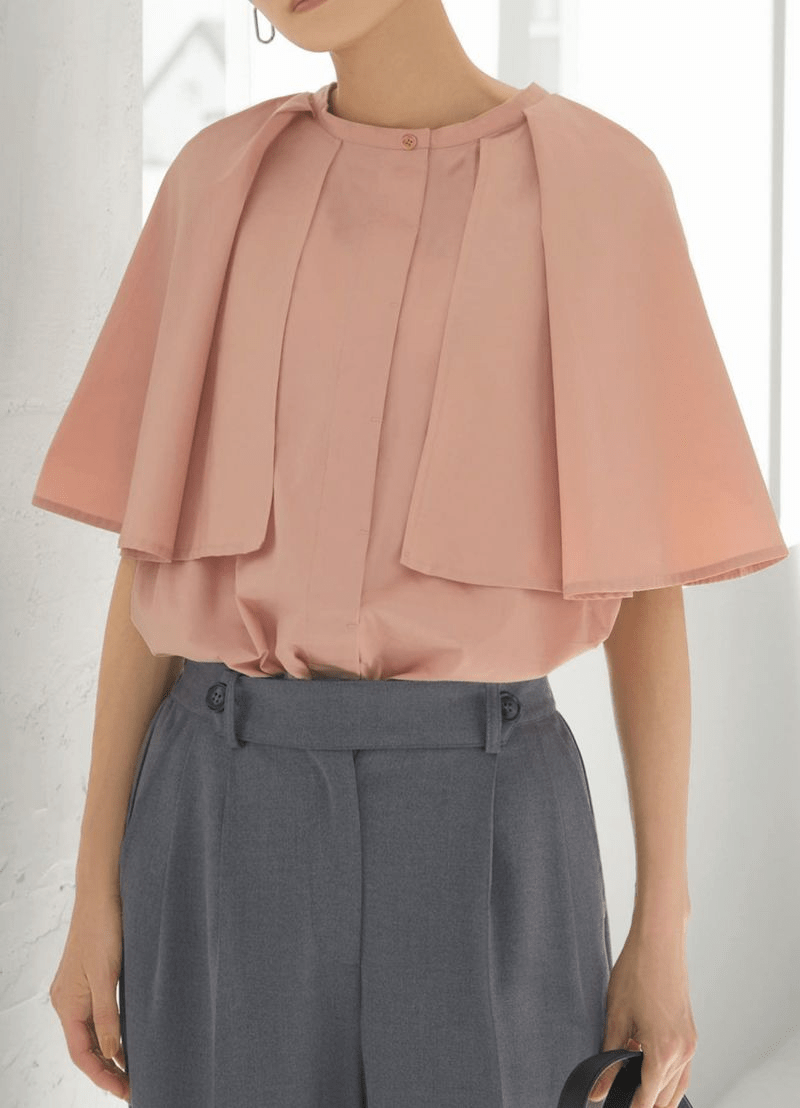 STYLE DELI タイプライターケープブラウス