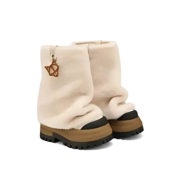 NAKED WOLFE Disturb Shearling/Canvas Cream