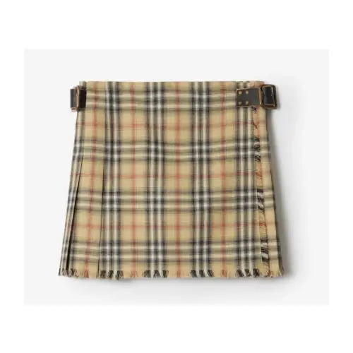 BURBERRY チェック ウール ミニキルト