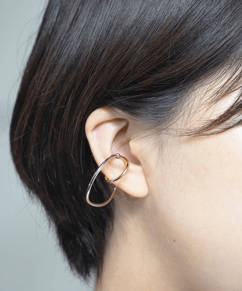 VATSURICA 【m-335E④】《mia trim》片耳バイカラーイヤーカフ