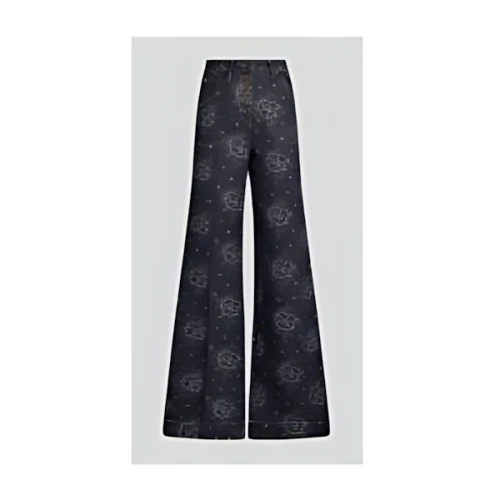 ETRO ジャカード フレアジーンズ