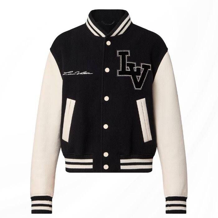 LOUIS VUITTON ジャケット ロゴ カーフスキン